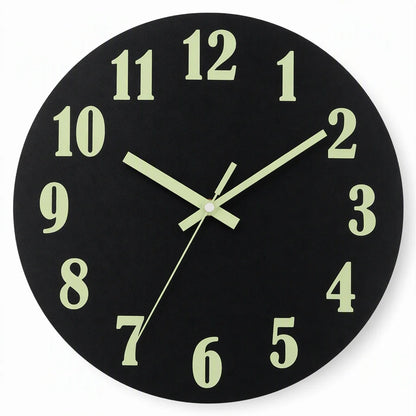 ⏳🔥limited-time 50% Off! ⏰12-inch Silent Wooden Wall Clock – Luminous Glow & Mdf Wood Grain✨