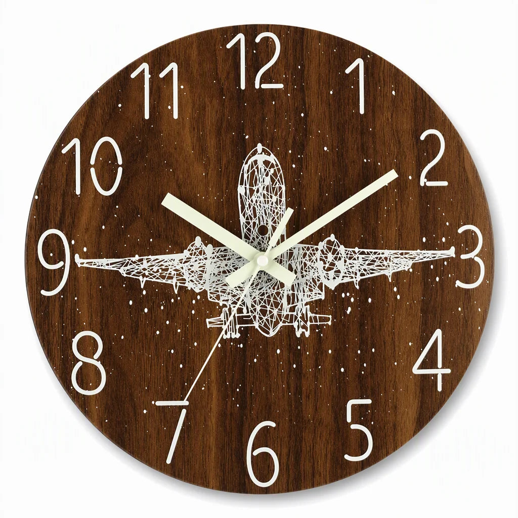 ⏳🔥limited-time 50% Off! ⏰12-inch Silent Wooden Wall Clock – Luminous Glow & Mdf Wood Grain✨