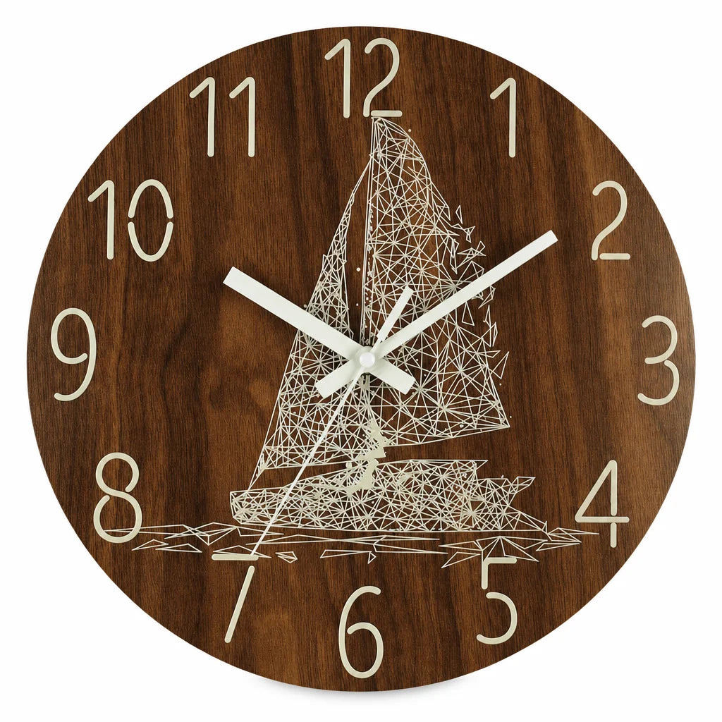 ⏳🔥limited-time 50% Off! ⏰12-inch Silent Wooden Wall Clock – Luminous Glow & Mdf Wood Grain✨