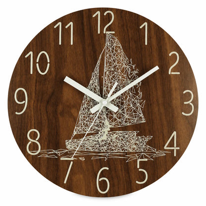 ⏳🔥limited-time 50% Off! ⏰12-inch Silent Wooden Wall Clock – Luminous Glow & Mdf Wood Grain✨
