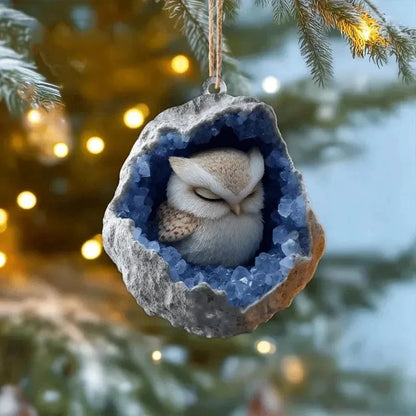 🎄3D Woodland Creature Geode Christmas Ornaments・10 Design