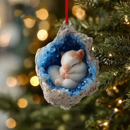 🎄3D Woodland Creature Geode Christmas Ornaments・10 Design