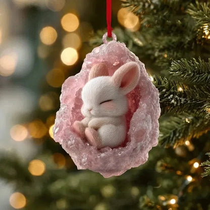 🎄3D Woodland Creature Geode Christmas Ornaments・10 Design