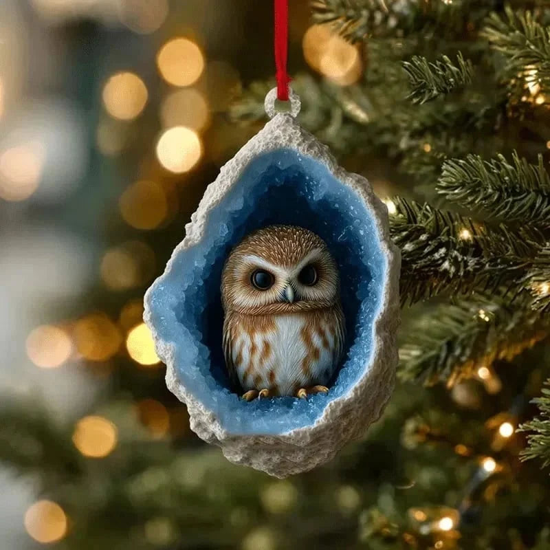 🎄3D Woodland Creature Geode Christmas Ornaments・10 Design