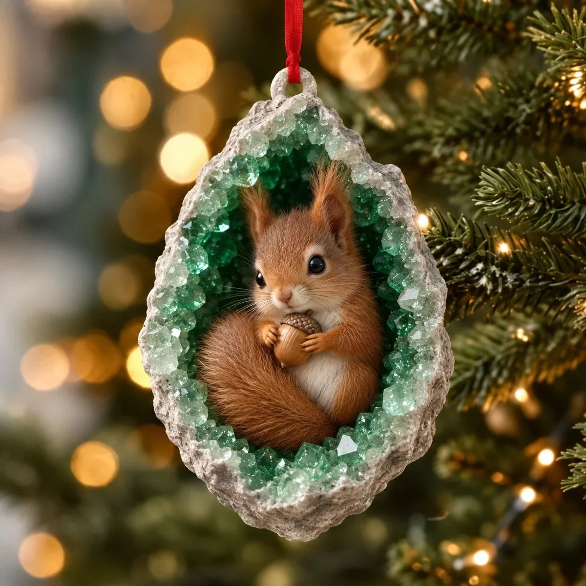 🎄3D Woodland Creature Geode Christmas Ornaments・10 Design