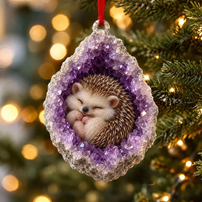 🎄3D Woodland Creature Geode Christmas Ornaments・10 Design