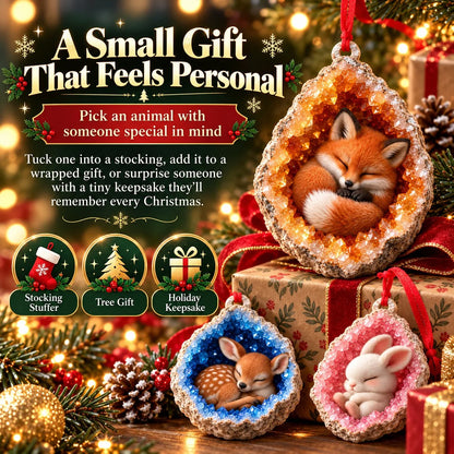 🎄3D Woodland Creature Geode Christmas Ornaments・10 Design