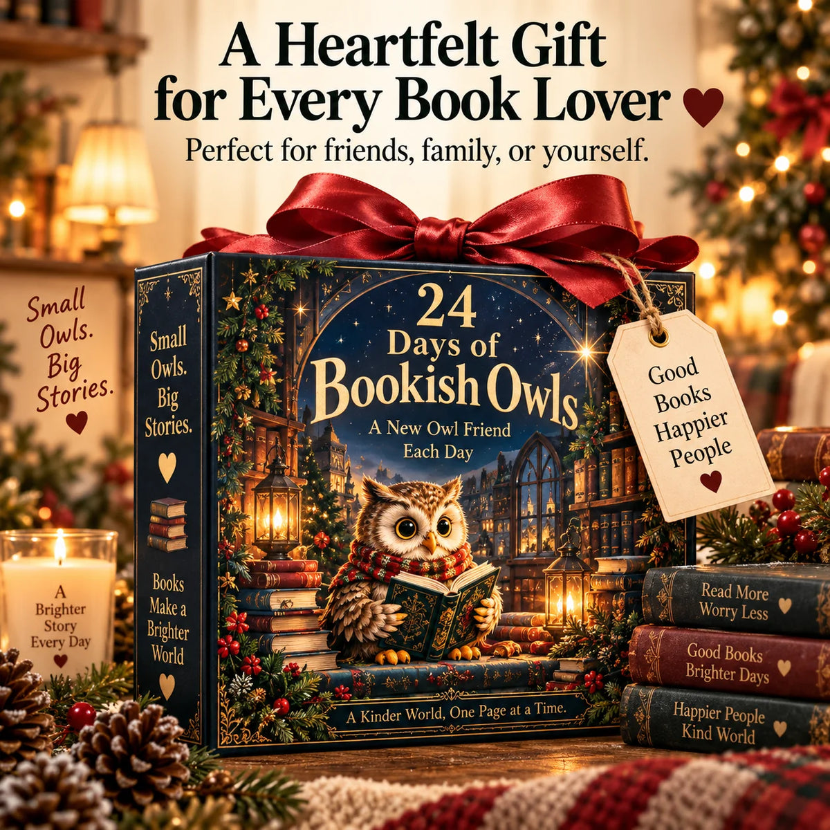 🦉 24 Days Of Owl Stories — Bookish Owls & Christmas Owl Village Collection