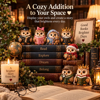 🦉 24 Days Of Owl Stories — Bookish Owls & Christmas Owl Village Collection