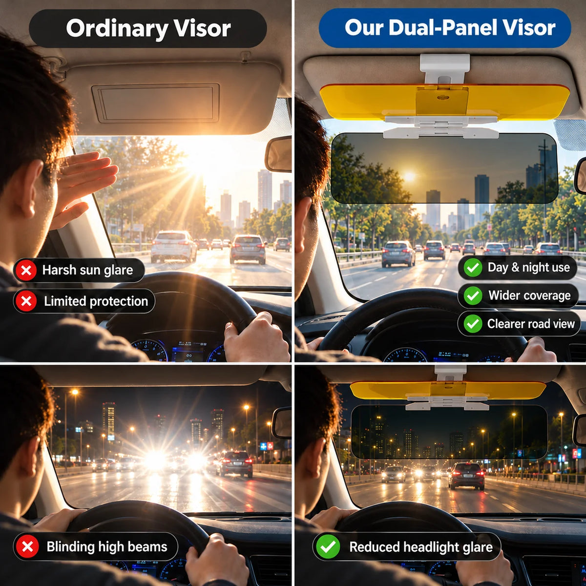 Sun Visor Extension Car Windscreen Sun Protection Anti-Glare Blend