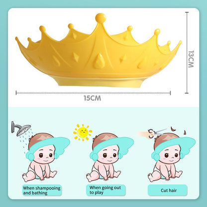 📢 LIMITED TIME 48% OFF! ⏰ Kids' Ear Protective Cap – Waterproof Shower Hat, Adjustable & Cartoon Crown Design ✨