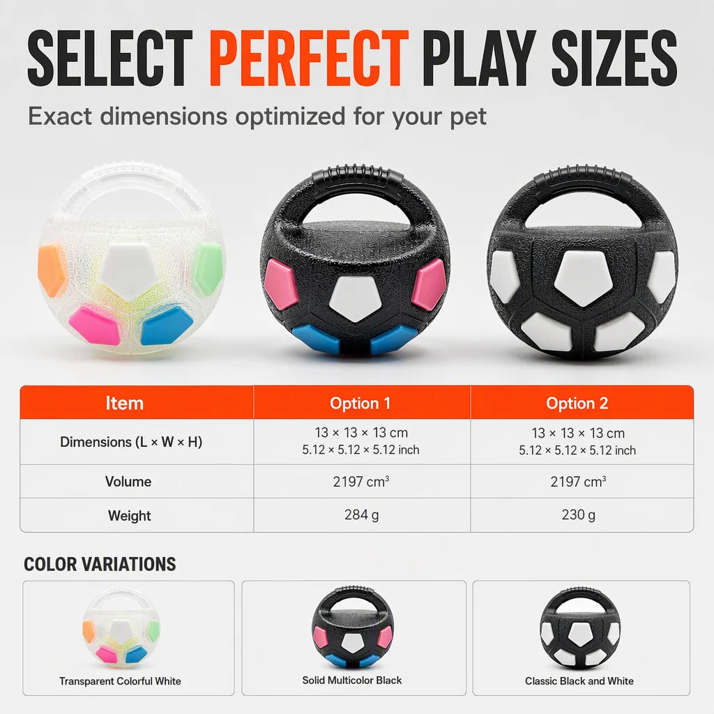 ⏳🔥limited-time 49% Off! ⏰🐶interactive Dog Soccer Ball Toy With Grab Tabs