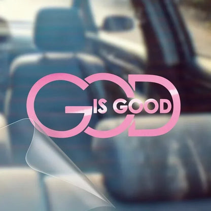 🙏 "god Is Good" Christian Car Decal Sticker | Premium Religious Décor