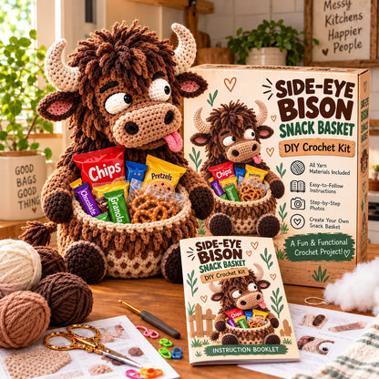 ⭐😂 Snack Attack Squad™ – Diy Crochet Funny Animal Snack Basket Collection