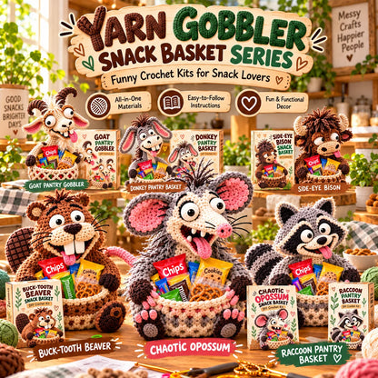 ⭐😂 Snack Attack Squad™ – Diy Crochet Funny Animal Snack Basket Collection