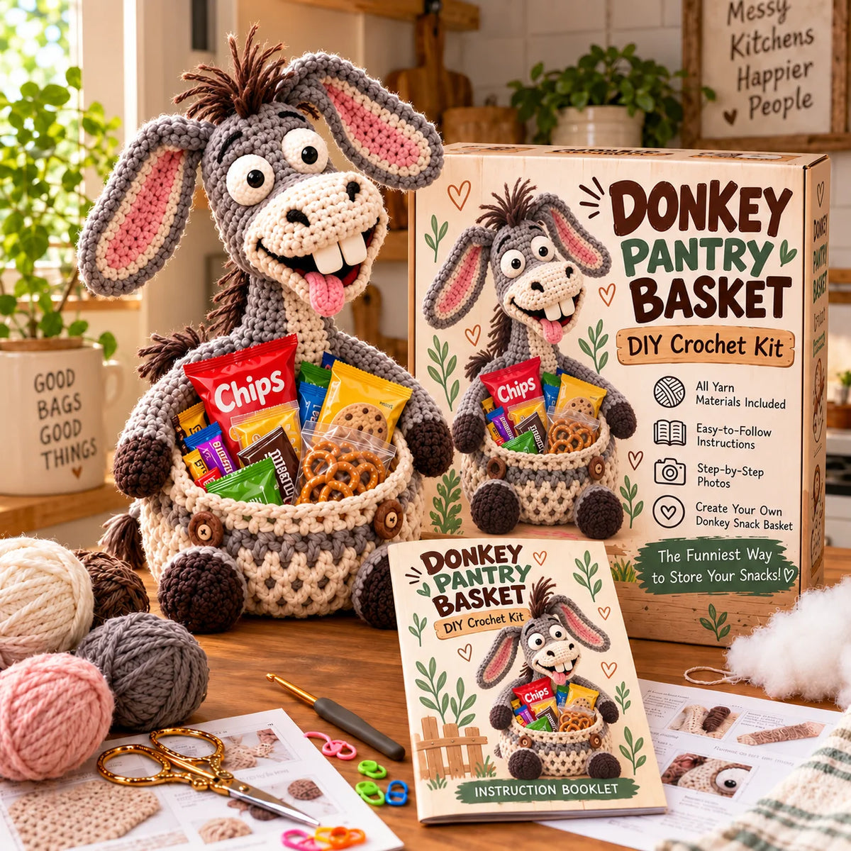 ⭐😂 Snack Attack Squad™ – Diy Crochet Funny Animal Snack Basket Collection