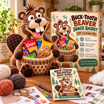 ⭐😂 Snack Attack Squad™ – Diy Crochet Funny Animal Snack Basket Collection
