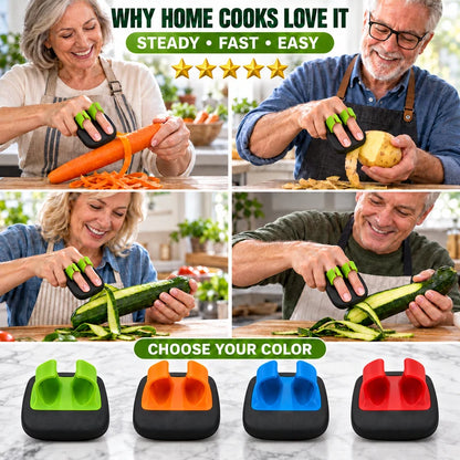 🥳2026 Hot Sale🥳💞50k+ Sold! 🧣❄️ 47% Off!ergonomic Two-finger Fruit And Vegetable Peeler