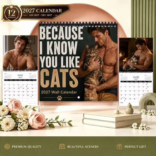 2027 Naked Cats Men's Wall Calendar