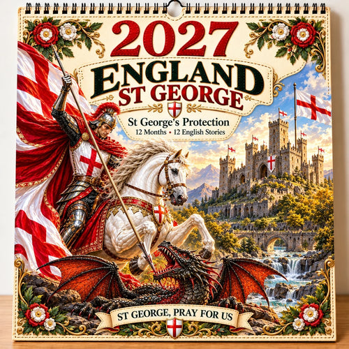 🗡️🐉 - 2027 England St George “faith, Courage & Protection” Wall Calendar