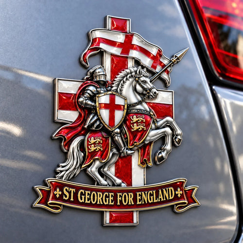 🛡️ “st George For England” Protection & Blessing Commemorative Metal Car Emblem
