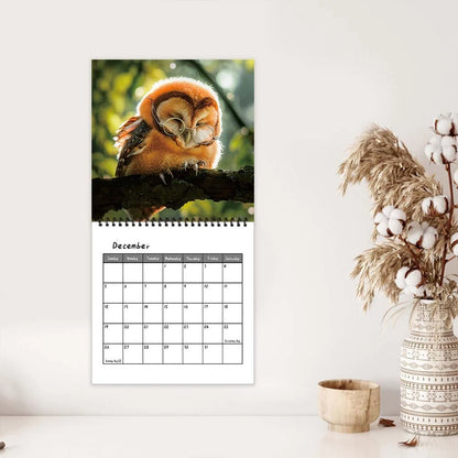 🦉 2027 Whispering Woods Owl Wall Calendar, Spiral Planner With Notes