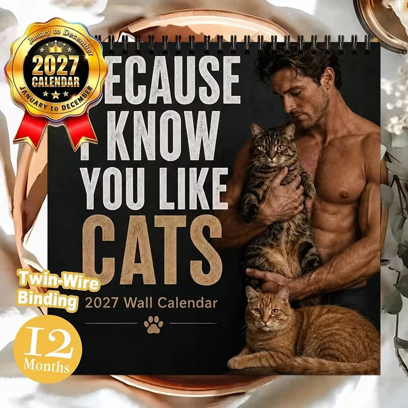 2027 Naked Cats Men's Wall Calendar
