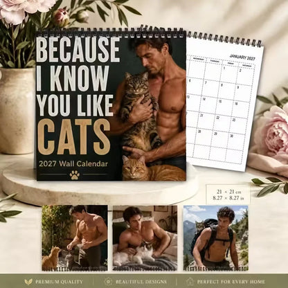 2027 Naked Cats Men's Wall Calendar