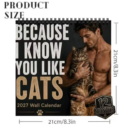 2027 Naked Cats Men's Wall Calendar