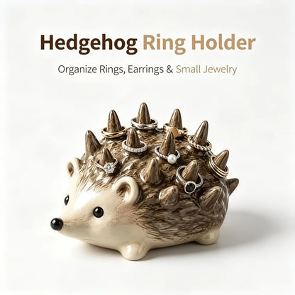✨ Cute Resin Hedgehog Ring & Trinket Holder