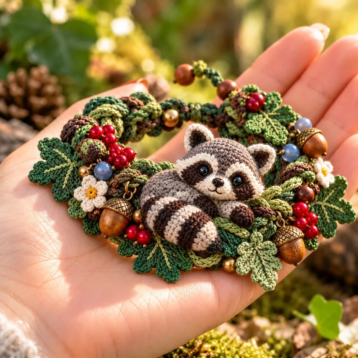 🌿 Woodland Wrist Friends – Handmade 3d Crochet Animal Bracelet Collection🧶
