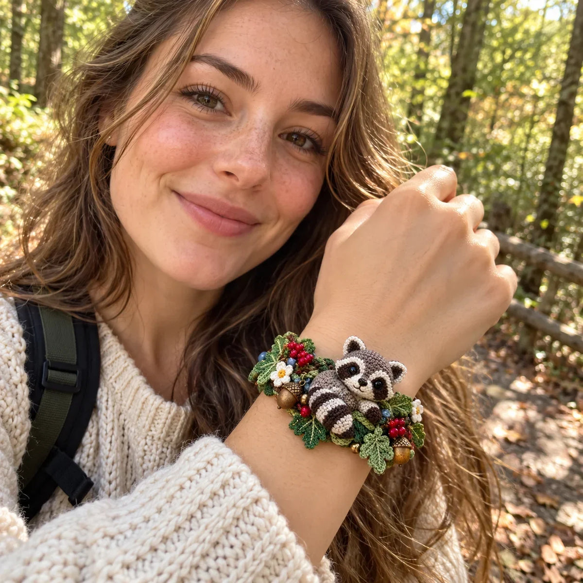 🌿 Woodland Wrist Friends – Handmade 3d Crochet Animal Bracelet Collection🧶