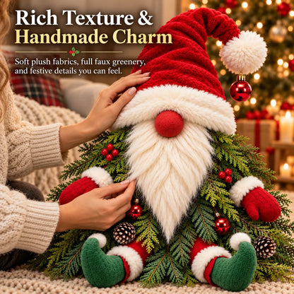 Sitting Christmas Evergreen Gnome Decor