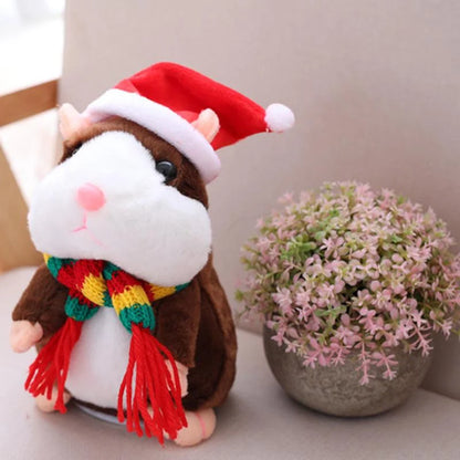🐹 Last Day Special Price £13.99！✨Talking Hamster Plush – repeats whatever you say, auto head-shaking, hilarious fun for kids & adults.🎁