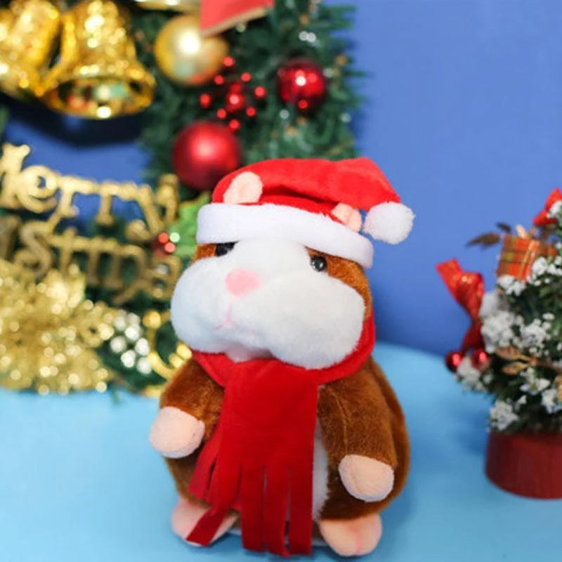 🐹 Last Day Special Price £13.99！✨Talking Hamster Plush – repeats whatever you say, auto head-shaking, hilarious fun for kids & adults.🎁