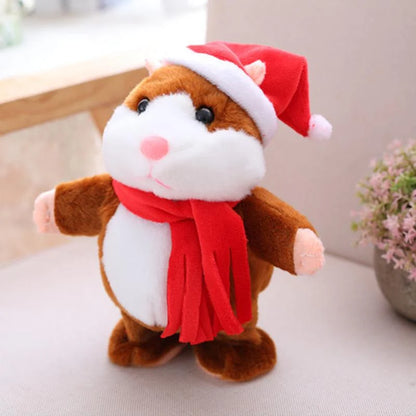 🐹 Last Day Special Price £13.99！✨Talking Hamster Plush – repeats whatever you say, auto head-shaking, hilarious fun for kids & adults.🎁