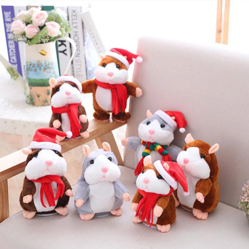 🐹 Last Day Special Price £13.99！✨Talking Hamster Plush – repeats whatever you say, auto head-shaking, hilarious fun for kids & adults.🎁