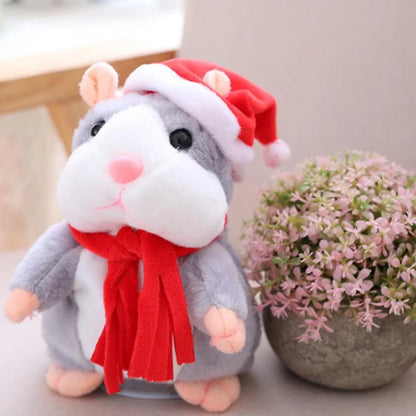 🐹 Last Day Special Price £13.99！✨Talking Hamster Plush – repeats whatever you say, auto head-shaking, hilarious fun for kids & adults.🎁