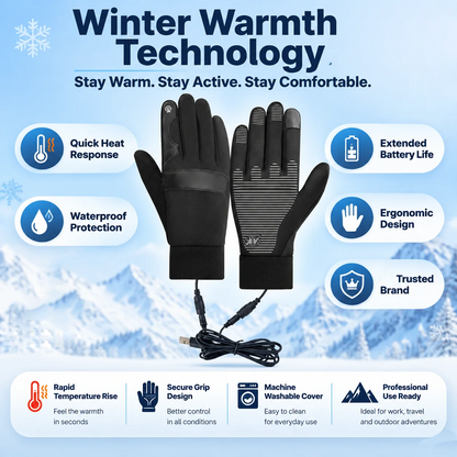 Winter Outdoor Warm Electric Heated Gloves