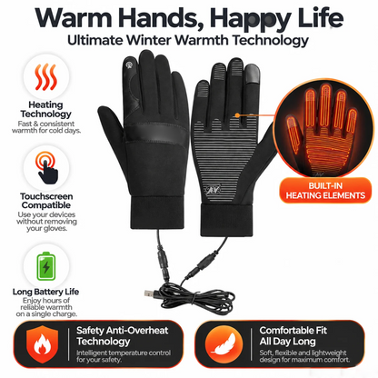 Winter Outdoor Warm Electric Heated Gloves