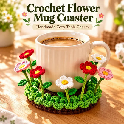 Handmade Crochet Floral Coaster | Everlasting Table Art 🌸