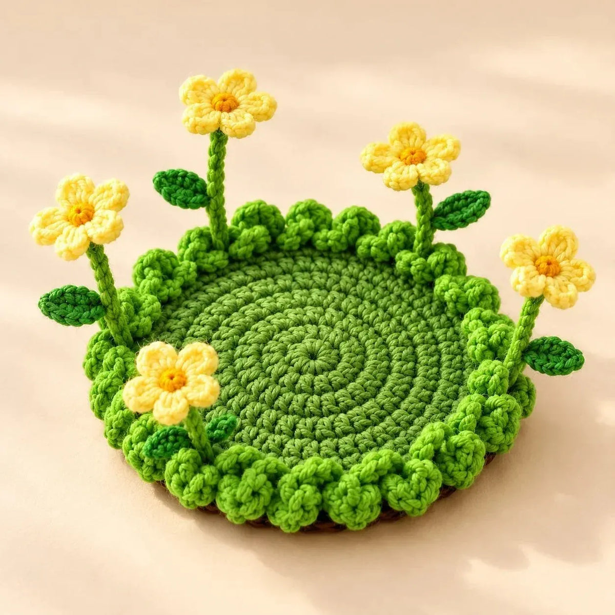 Handmade Crochet Floral Coaster | Everlasting Table Art 🌸