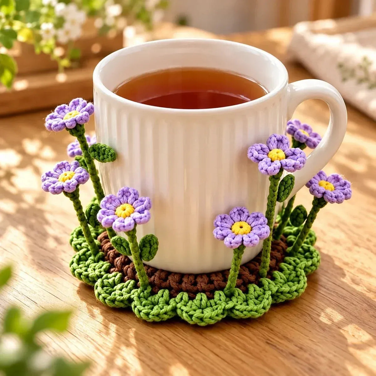 Handmade Crochet Floral Coaster | Everlasting Table Art 🌸