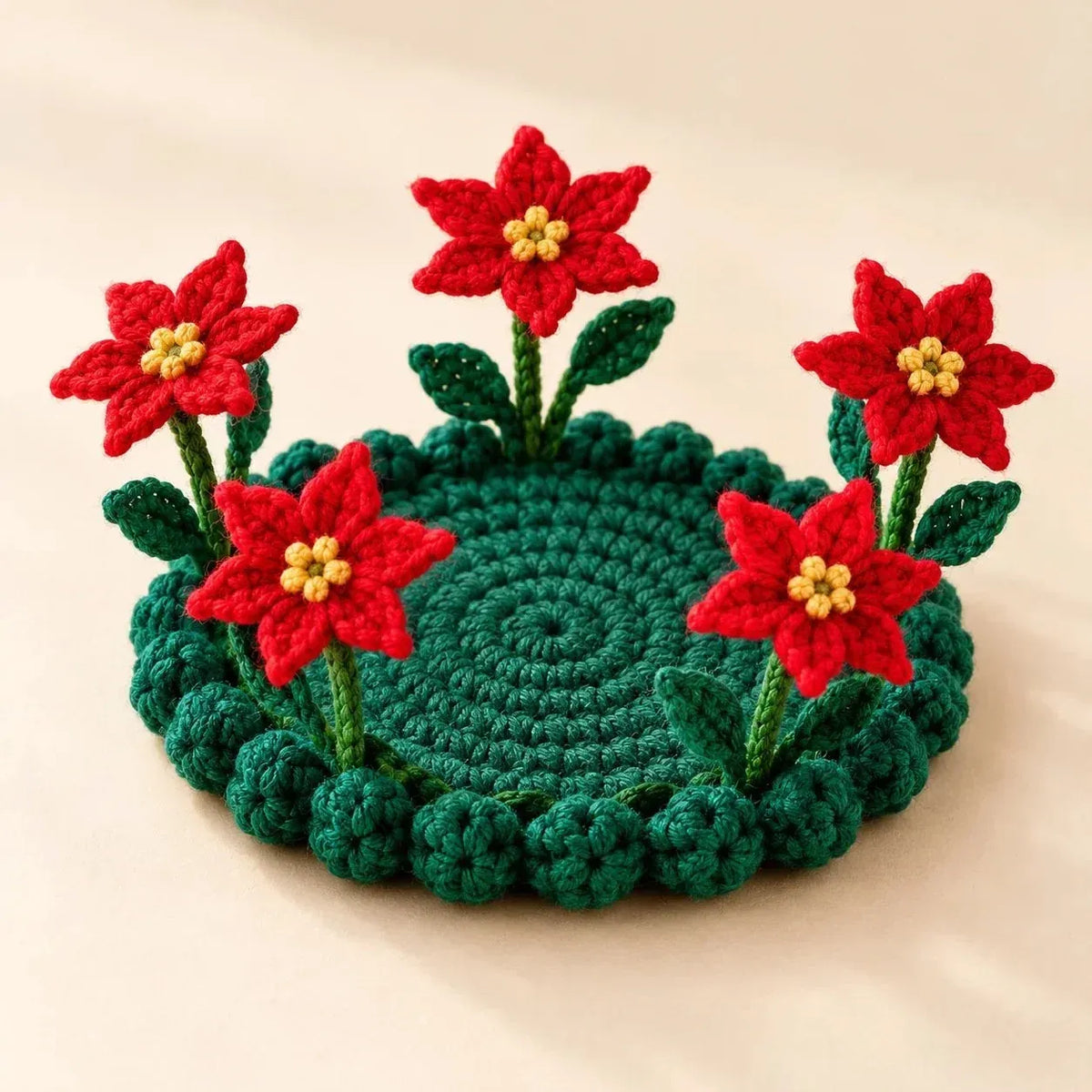 Handmade Crochet Floral Coaster | Everlasting Table Art 🌸