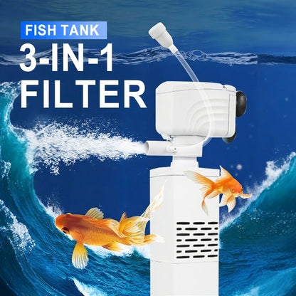 💦Fish Tank 3-in-1 Filter♻️Filtration, Oxygenation & Water Pumping