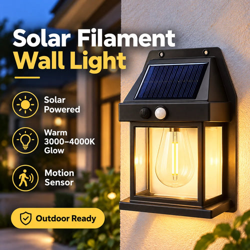 Solar Filament Wall Light with Motion Sensor*2pcs