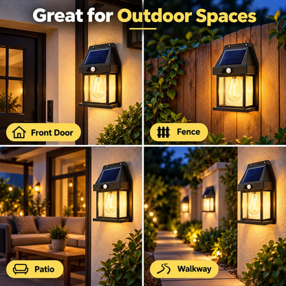 Solar Filament Wall Light with Motion Sensor*2pcs