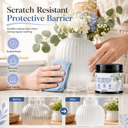 Glass Vase Diy Frosted Paint