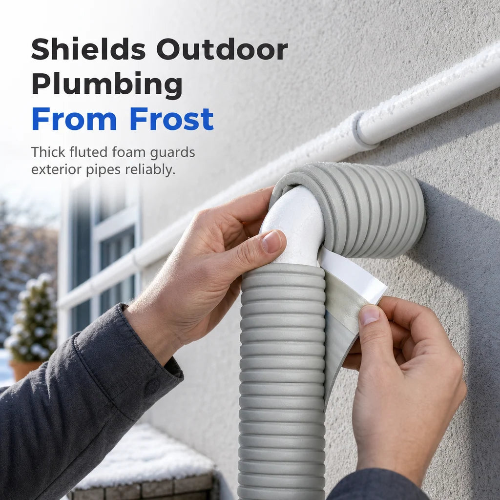 Adhesive Pipe Insulation Wrap Outdoor Winter Anti Freeze Thermal Foam Sleeve for Water and Solar Pipes