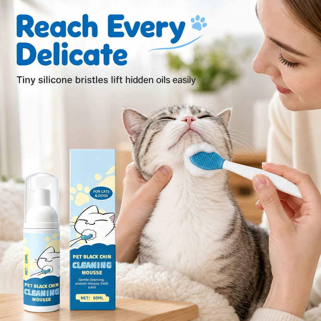 Gentle Pet Black Chin Cleansing Mousse For Cats And Dogs Safe Ingredients And Easy To Use
